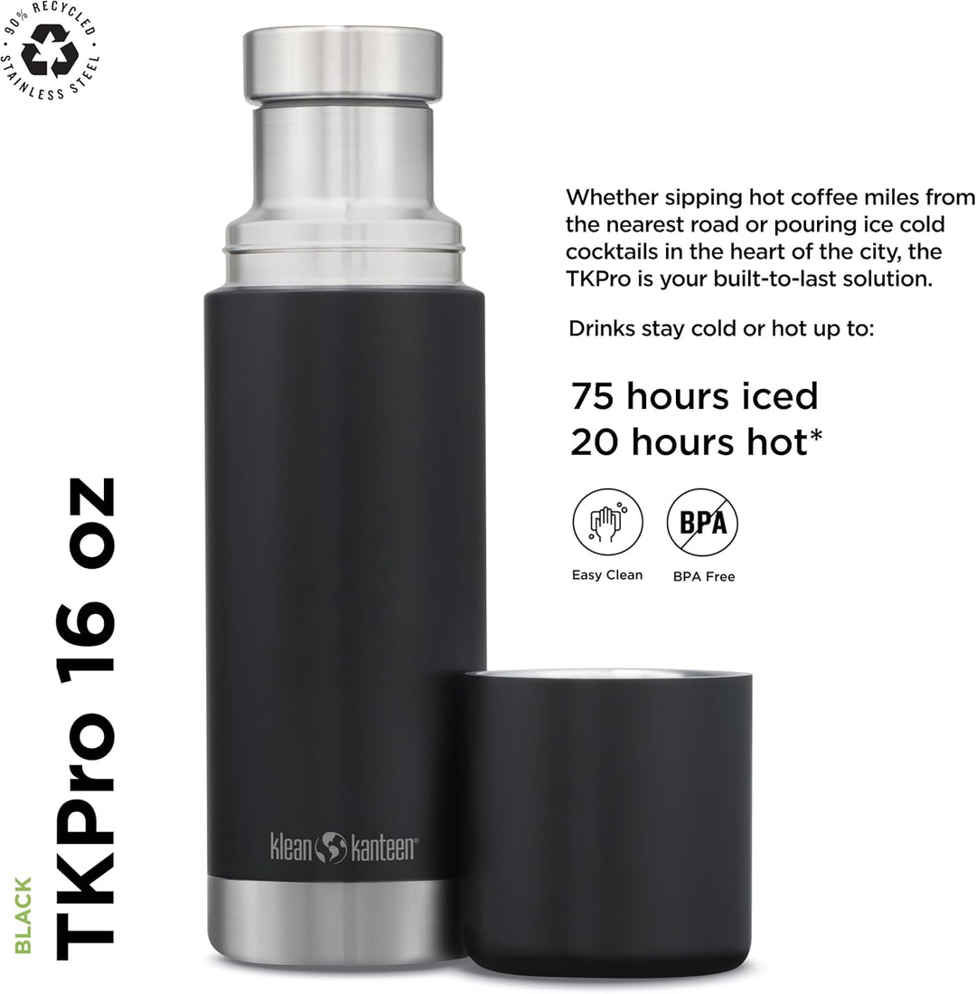 Klean Kanteen Herren tkpro-sb Trinkflasche Einheitsgrösse Shale Black (Matt), Einheitsgrösse Shale B