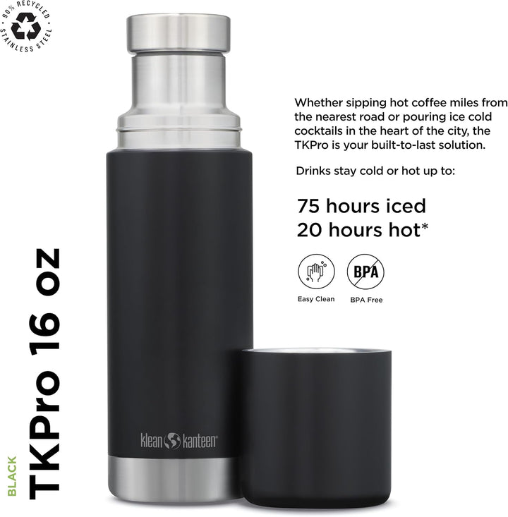 Klean Kanteen Herren tkpro-sb Trinkflasche Einheitsgrösse Shale Black (Matt), Einheitsgrösse Shale B