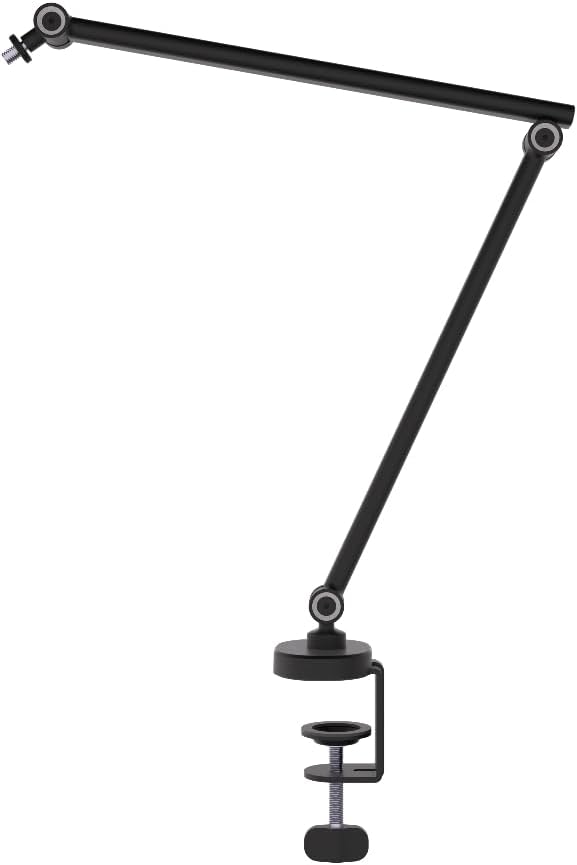KRUX Arm 100 Mikrofonarm, Slim Design, bis 0,9 kg, 360° drehbar, Aluminium, Tischklemme, universelle