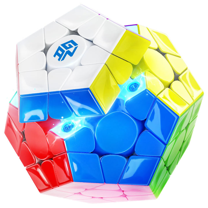 GAN Megaminx Zauberwürfel Maglev V2, Megamix Würfel mit 160 Magneten, Speed Cube Schnell & Glattes &