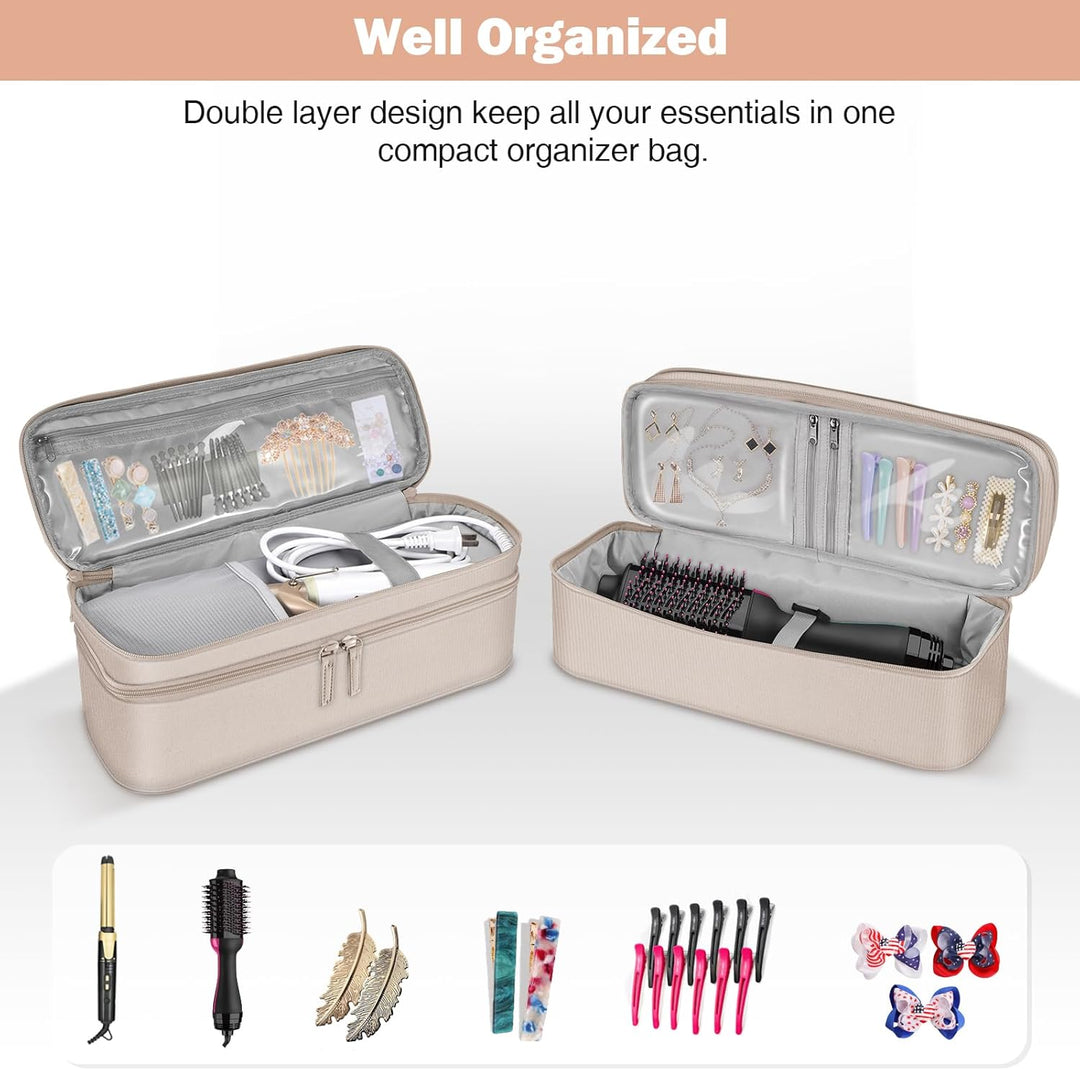 SITHON Reise Tasche für Revlon Salon One-Step Volumiser, Doppellagige Tragetasche für Dyson Airwrap,