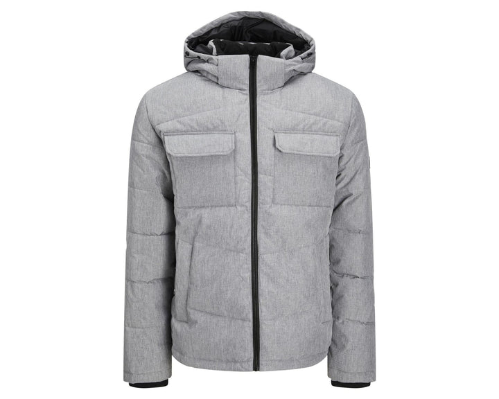 JACK & JONES Brady Puffer Coat S Light Grey Melange, S Light Grey Melange