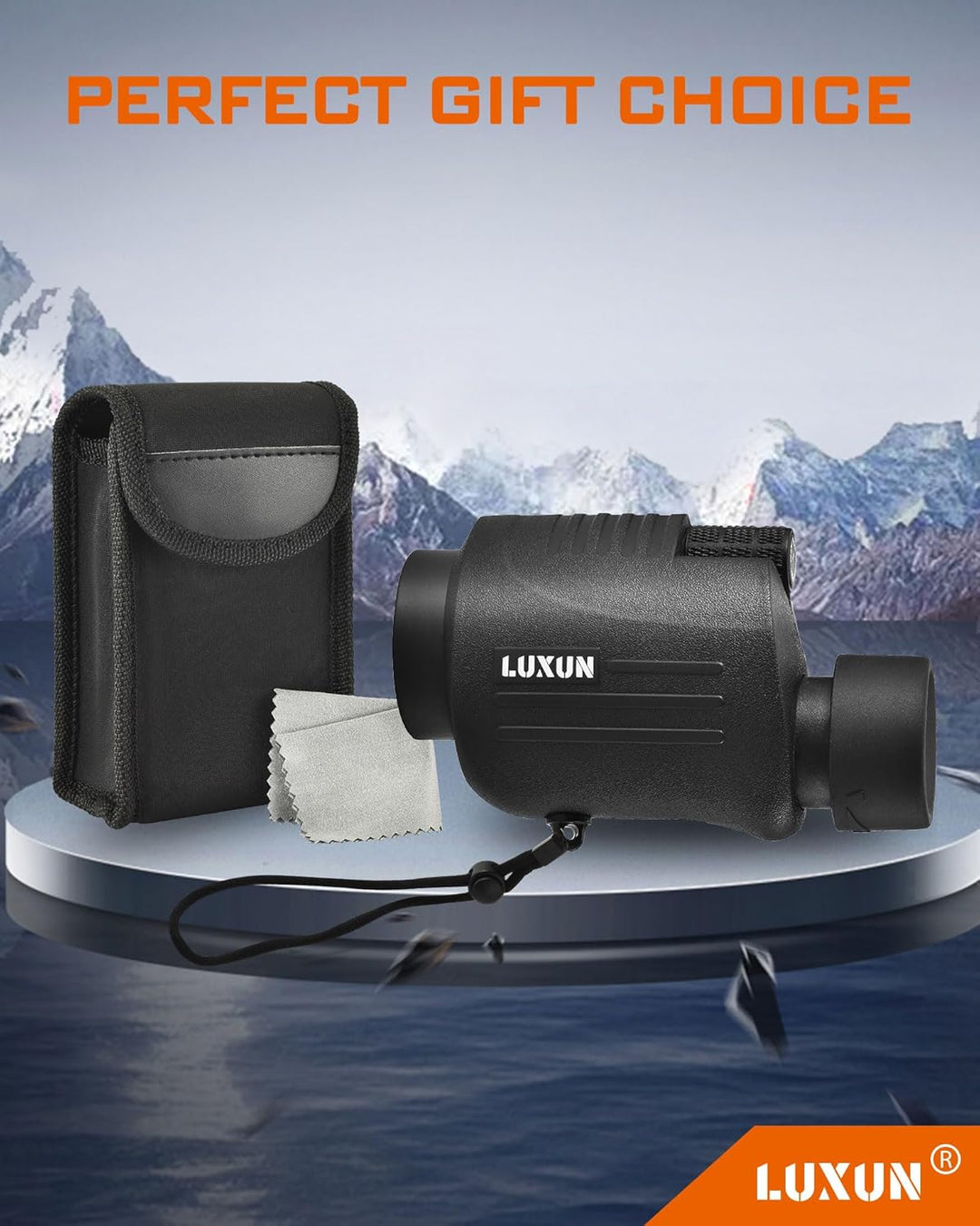 LUXUN Monokular 8x30 Monokular Fernglas, IPX7 Wasserdicht, BaK-4 Glas und Mehrschichtvergütung, inkl
