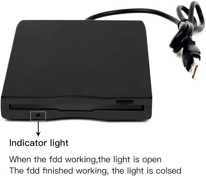 Diskettenlaufwerk, USB, 3,5 Zoll, tragbar, 1,44 MB FDD, für Laptops mit Windows 10/7/8/XP/Vista, Plu