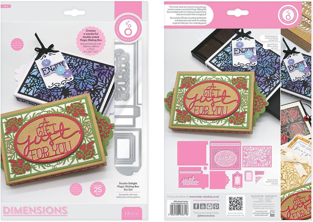 Stanz- und Prägeschablonen - Dimensions Magic Double Sliding Box