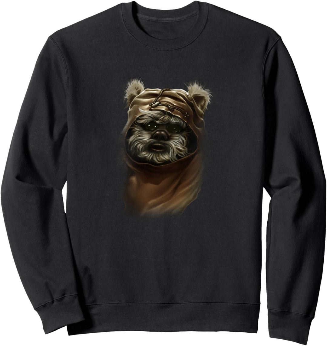Star Wars Wicket Ewok Portrait Painting Sweatshirt