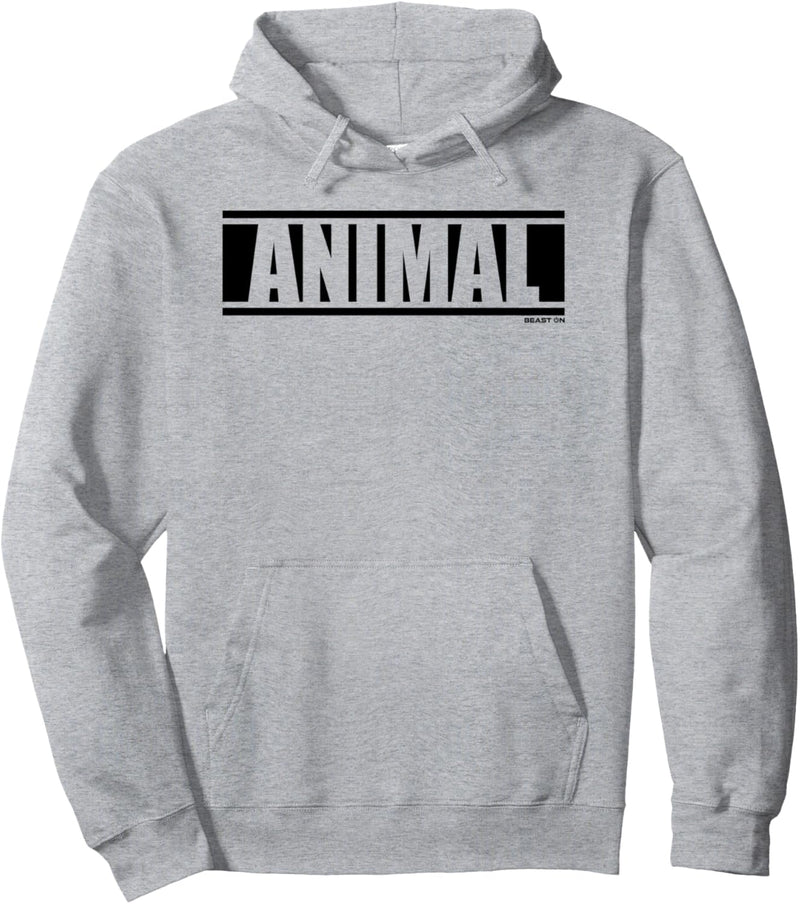 Animal schwarze Farbe Fitness Gym Motivation Sprüche weisses Pullover Hoodie