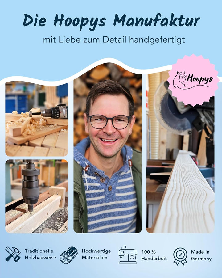 Hobby Horse Hindernisse - 2er-Set Sprunghindernisse - rot und blau - Steckenpferd Spielzeug für den