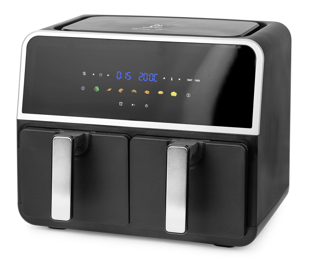 EMERIO digitale DOPPEL Heissluftfritteuse | AirFryer | Frittieren mit heisser Luft ohne zusätzliches