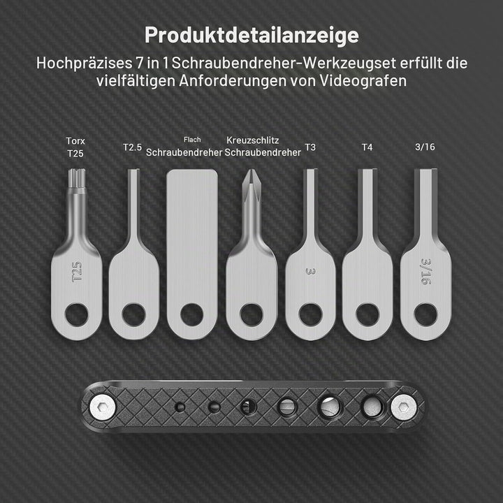 SMALLRIG Kamera Multitool Werkzeug mit Schraubendreher und Schraubenschlüssel, Folding Screwdriver T