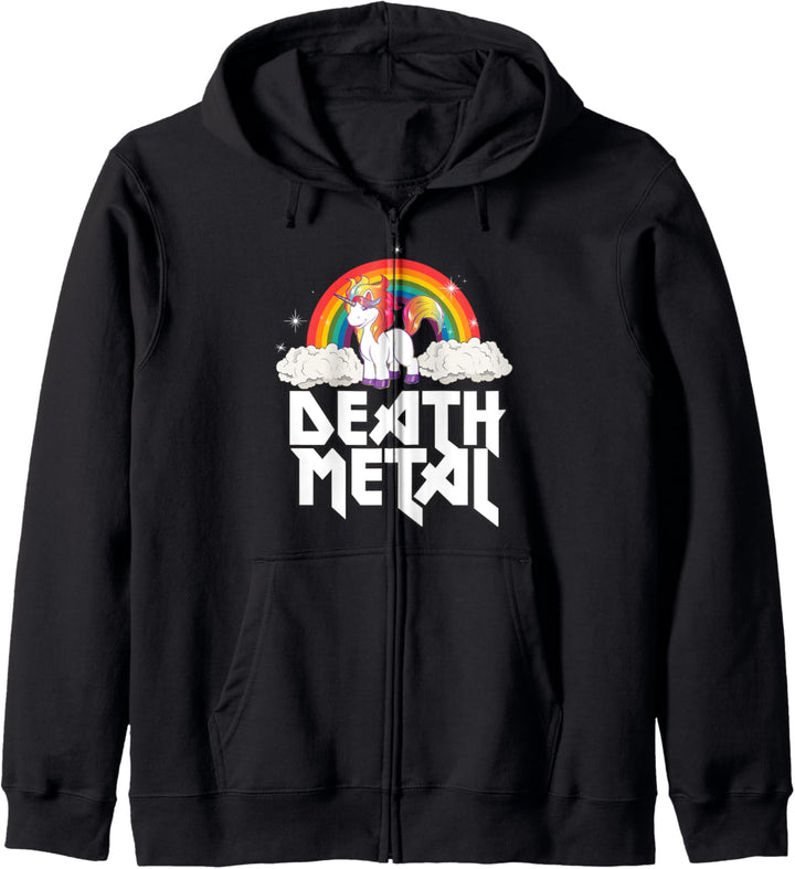 Heavy Metal Einhorn Death Metal Unicorn Kapuzenjacke
