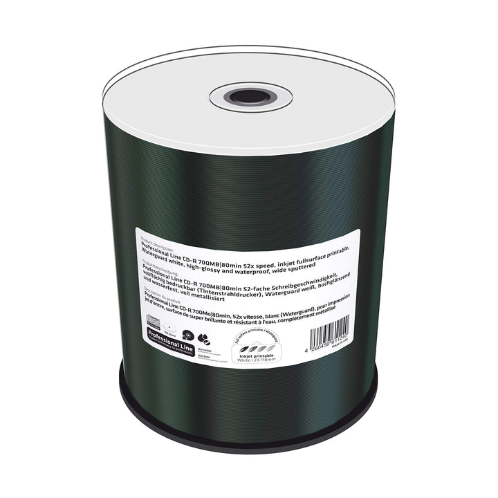 MediaRange Professional Line CD-R 700MB|80min 52-fache Schreibgeschwindigkeit, vollflächig bedruckba