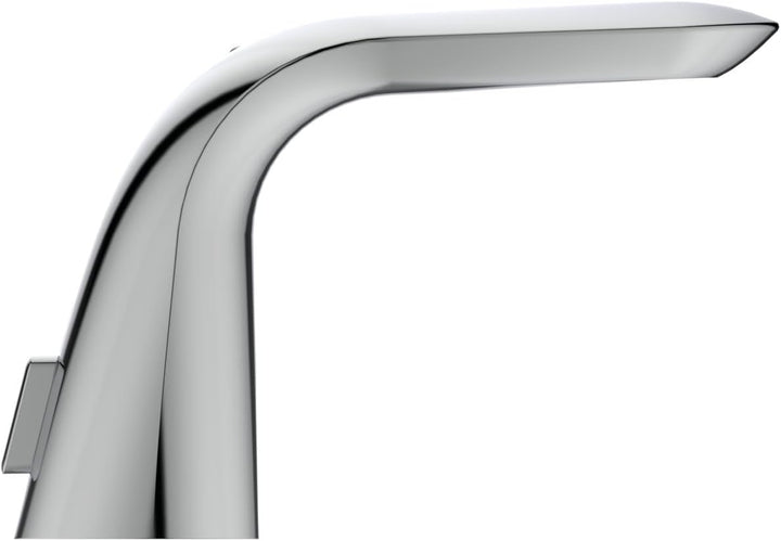 Ideal Standard A4258AA Melange Waschtischarmatur mit Zugknopf-Ablaufgarnitur, Chrom mit Ablaufgarnit