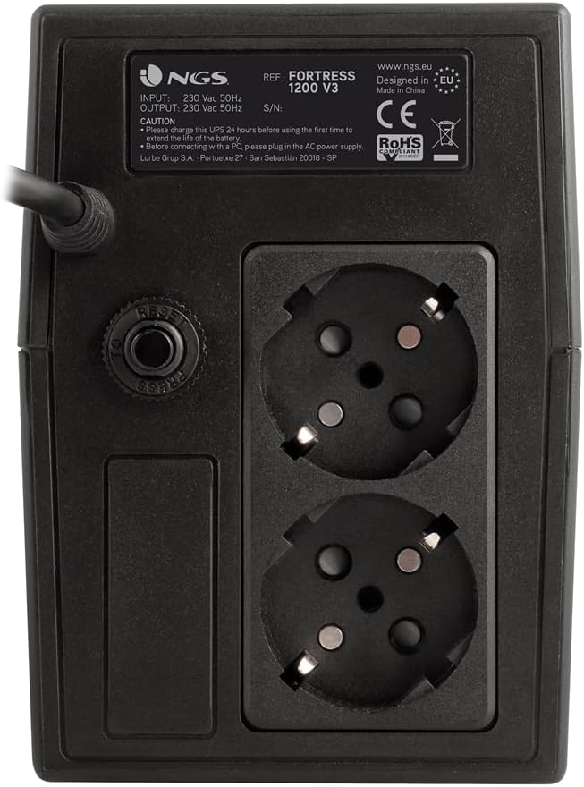 NGS FORTRESS1200V3 - Unterbrechungsfreie Stromversorgung USV, Off Line UPS 800 VA, konstante Ausgang