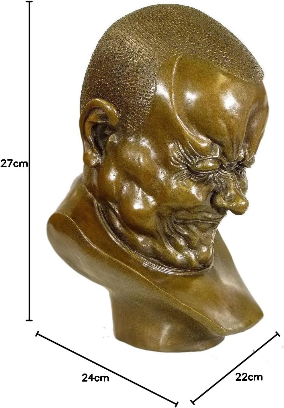Kunst & Ambiente - Franz Xaver Messerschmidt - EIN Erzbösewicht - Charakterkopf Skulptur - Bronzefig