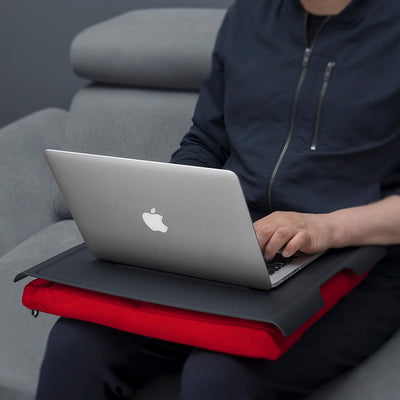 Bosign. Knietablett Laptray mit Sitzsack-Kissen für Laptop, Frühstück. Rutschfestes Tablett. Abnehmb