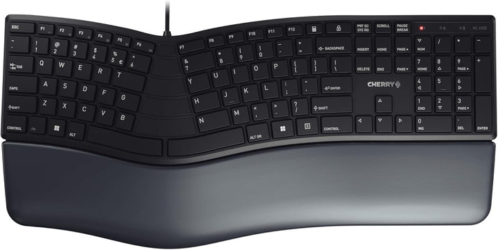 CHERRY KC 4500 ERGO, ergonomische Tastatur, Spanisches Layout (QWERTY), kabelgebunden, gepolsterte H