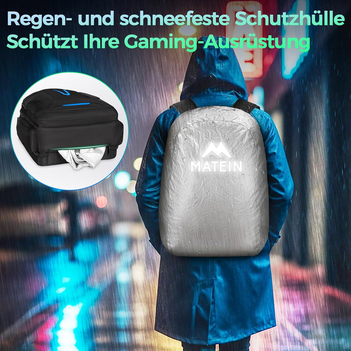 MATEIN Laptop Rucksack Herren 18 Zoll, Gaming Laptop Rucksack Zahlenschloss | Rucksack Herren Gross