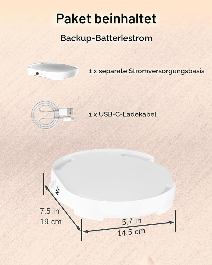 HAPUP Katzenbrunnen Batteriebetriebene Basis Katzenbrunnen Kabellos Verbesserte Separate Basis Ersat