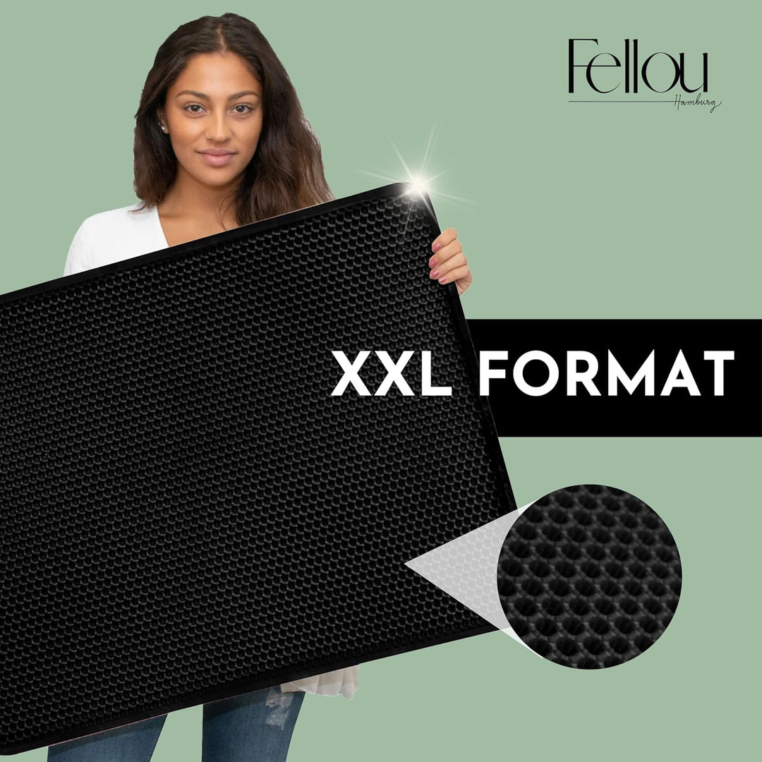 Fellou Katzenklo Matte 75x58 cm | XXL Matte Katzentoilette | perfekte Katzenstreu Matte für die saub