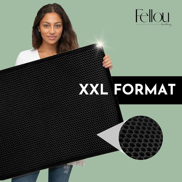 Fellou Katzenklo Matte 75x58 cm | XXL Matte Katzentoilette | perfekte Katzenstreu Matte für die saub