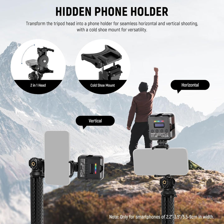 NEEWER Stativ Flexibel Fernbedienung Mini Kamera Handystativ mit Handy Halterung, Action Kamera Adap