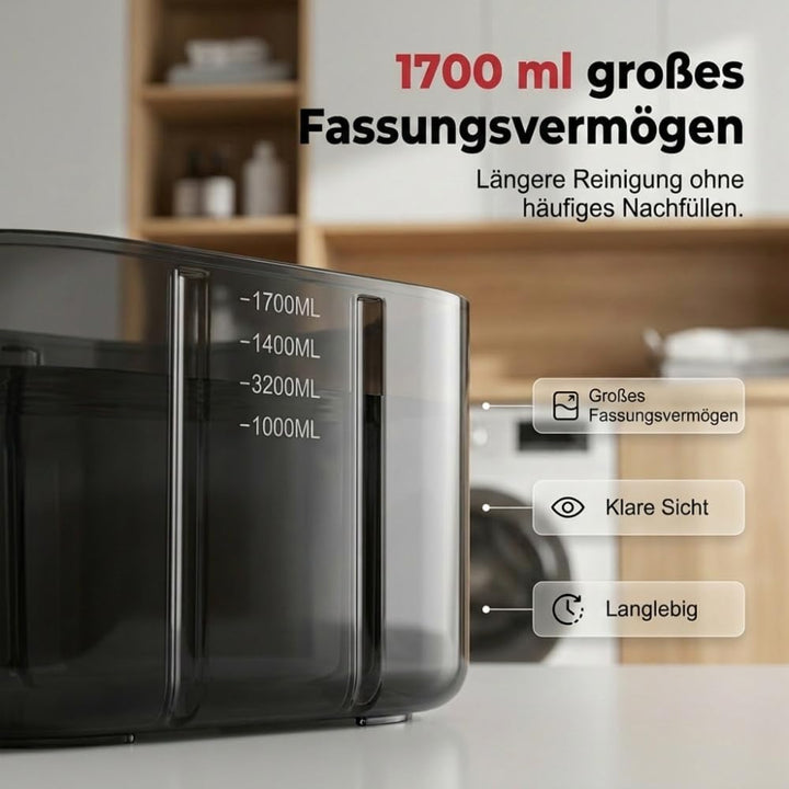 Dampfreiniger Handgerät mit Digitaldisplay, 1500W Handdampfreiniger, 1.7L Wassertank, 6 Dampfstufen,