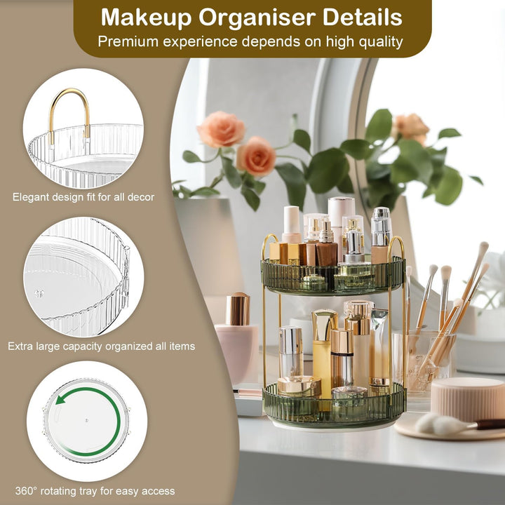 Make Up Organizer Drehbar,Schminktisch Organizer Rund,badezimmer organizer,Parfüm Regal,Beauty Organ