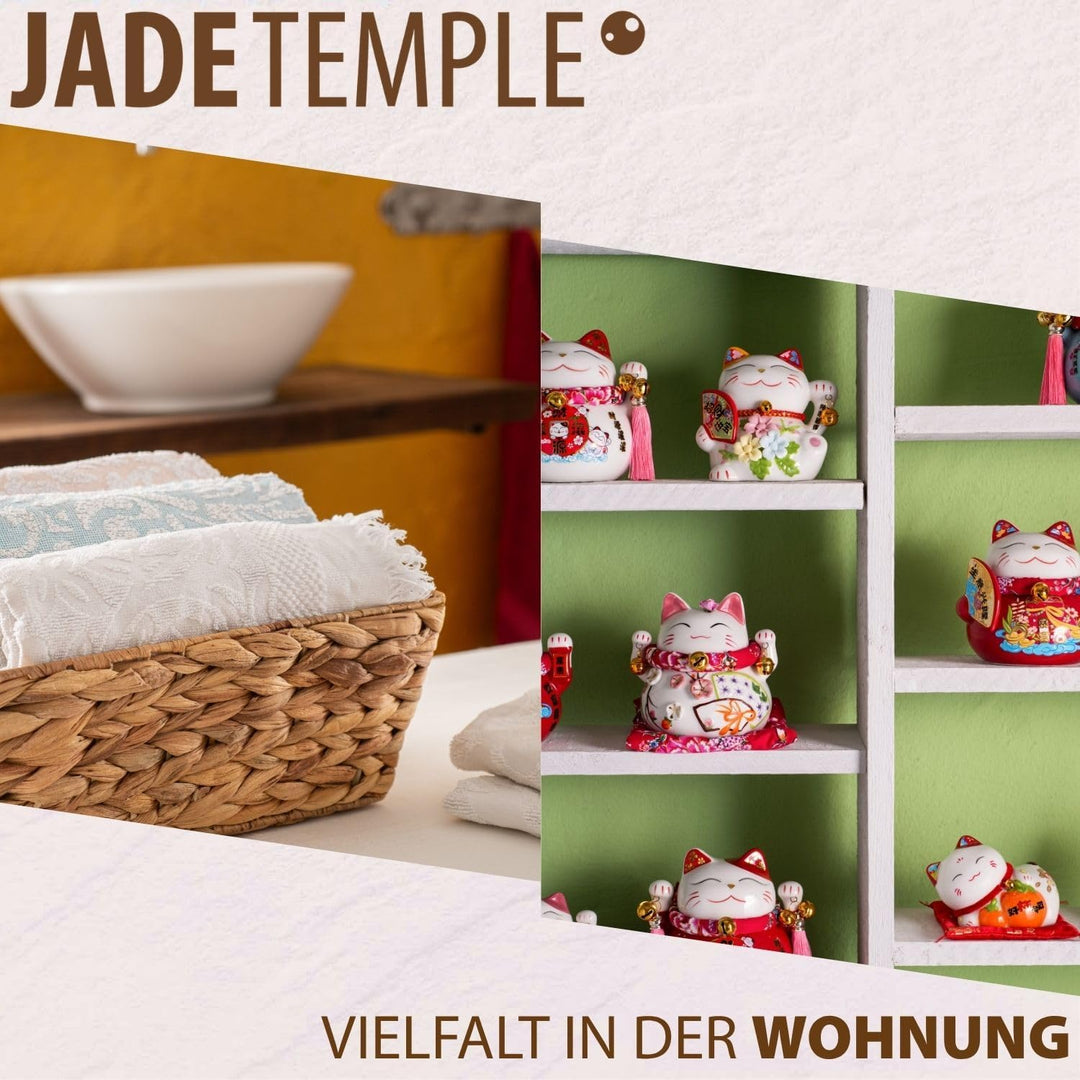 JADE TEMPLE Wok aus Carbonstahl, mit rundem Boden und 33 cm Durchmesser, mit rundem Holzgriff, 56 x