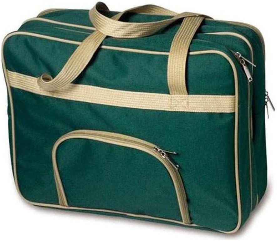 Picknicktasche mit praktischem Zubehör zum Grillen, Snacken und Lunchen, Metallgrill mit Geschirr u.