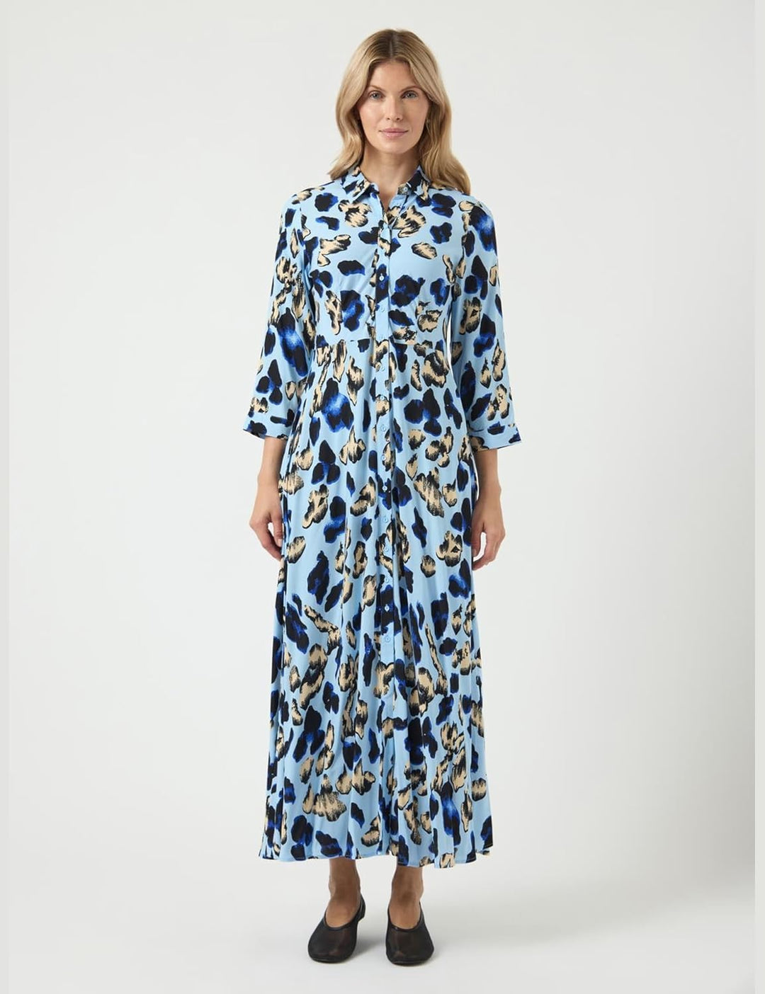 YAS Female Kleid YASSAVANNA | Dress XS Clear Sky/Aop:liro Print, XS Clear Sky/Aop:liro Print