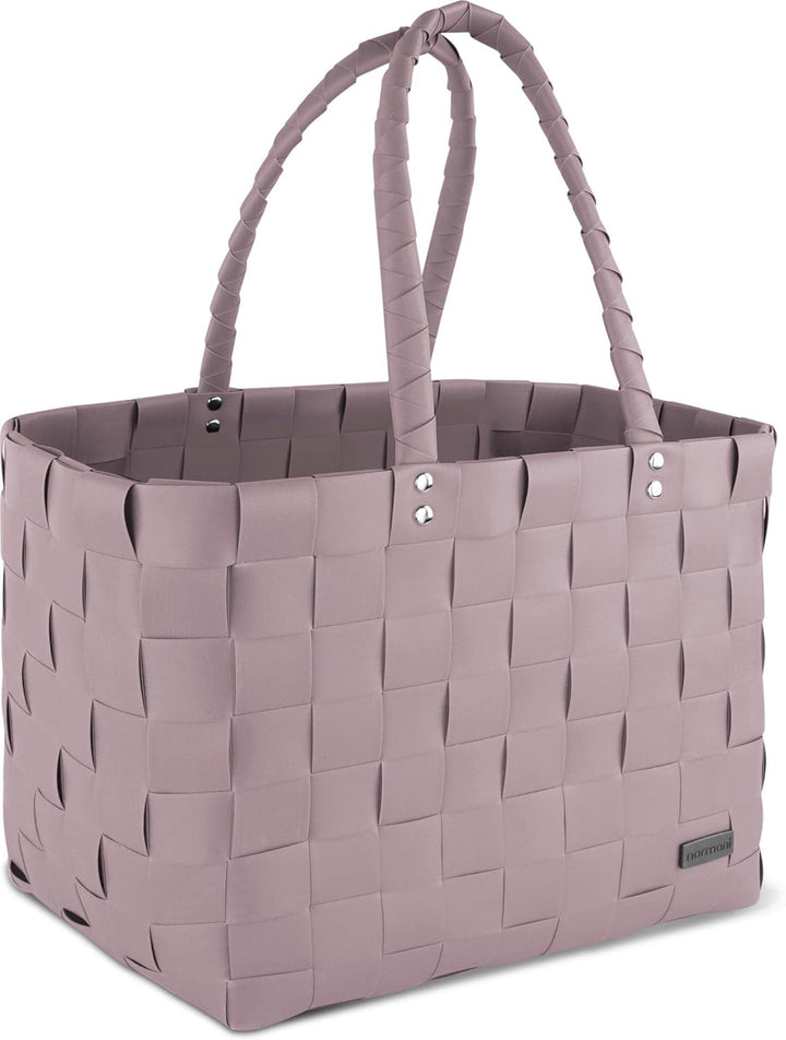 Einkaufstasche geflochten mit Henkeln - Tragetasche extra robust Farbe Dusty Pink Dusty Pink Onesize