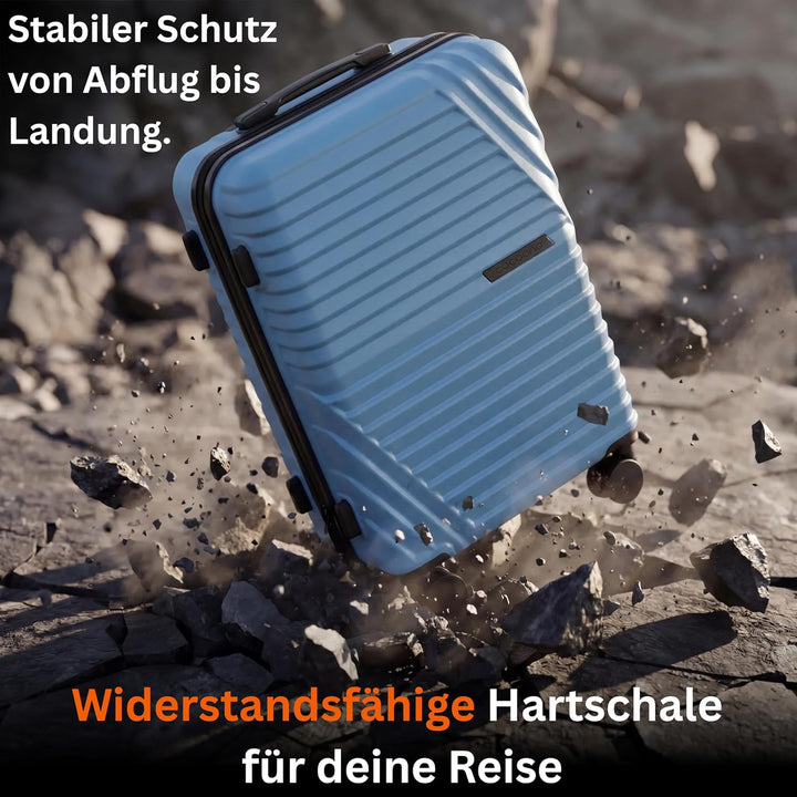 Cocoono Premium Handgepäck Koffer 55x40x20cm - passend für Ryanair, Lufthansa, Eurowings und co. I 3