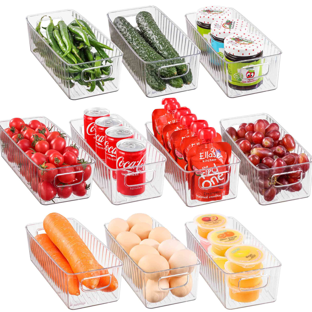 HNNJCK 10er Set Kühlschrank Organizer - BPA Free, Küche Aufbewahrung &amp; Organisation, Fridge Organize