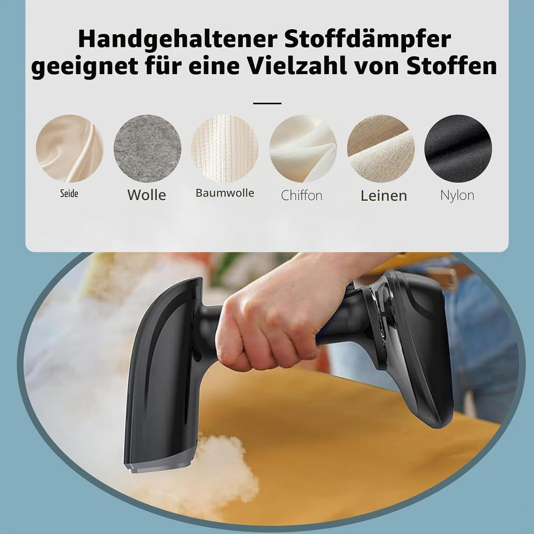 Steamer Dampfglätter - 1800W mit Schneller Keramischer Aufheizplatte, 25G/min Dampf, 2-in-1 Kleidung