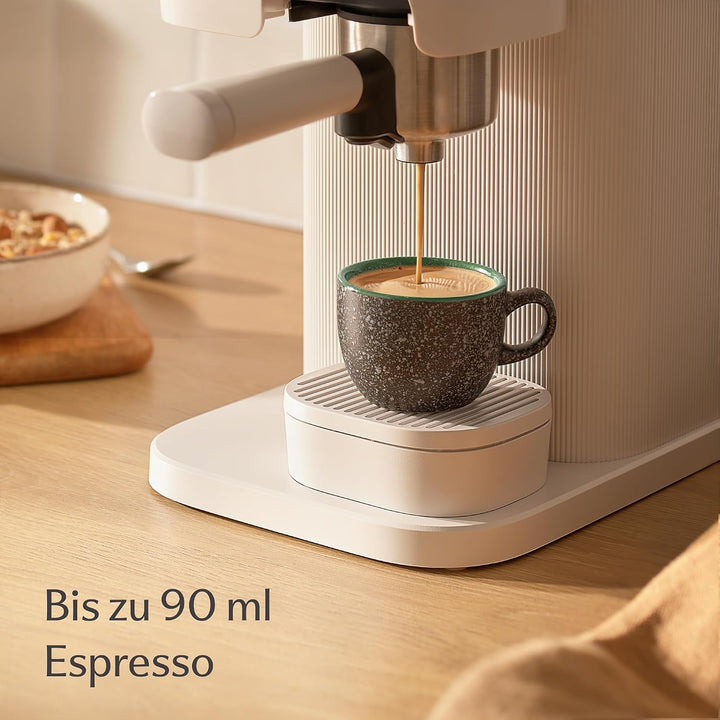 Cosumy Espressotassen mit Untertassen 4er Set - 90 ml Keramik, 𝗗𝗶𝗰𝗸𝘄𝗮𝗻𝗱𝗶𝗴𝗲𝘀 Steingut mit Handgeferti