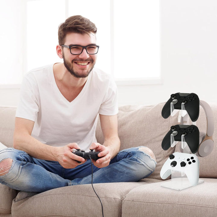 Catime Gaming Controller und Headset Ständer - 3 Ebenen Halterung für Gamepad und Kopfhörer - Displa