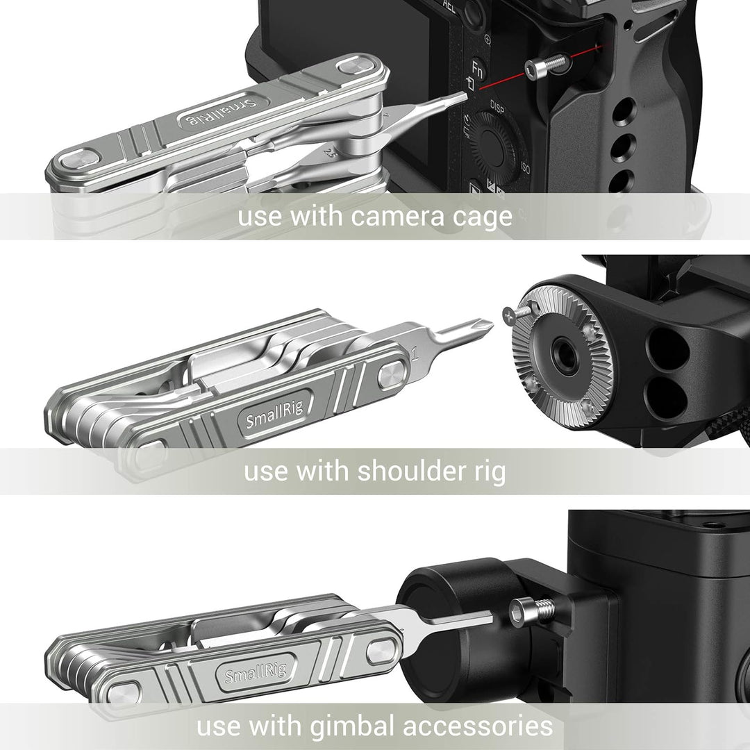 SMALLRIG 9 in 1 Faltwerkzeugset Multifuncitonal Tool Kit für Videografen - TC2713