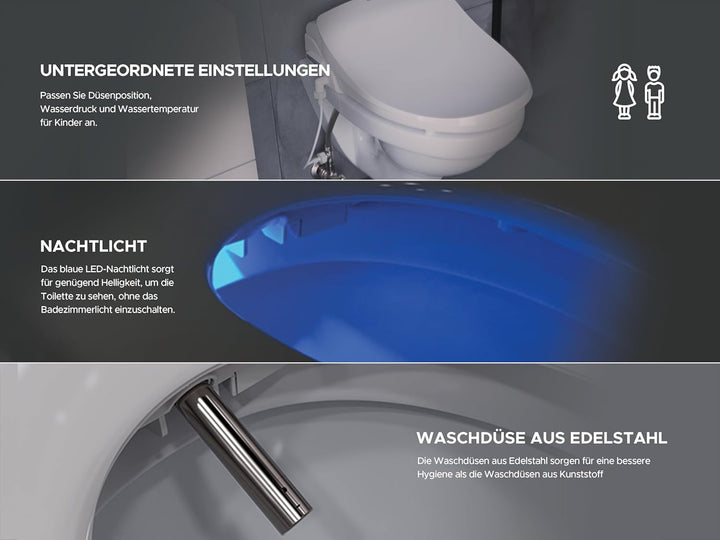 LEEVENTUS - J430R - Lange Version - ! Neues Modell ! - Sonderangebot - Mit Fernbedienung - bidet hoc