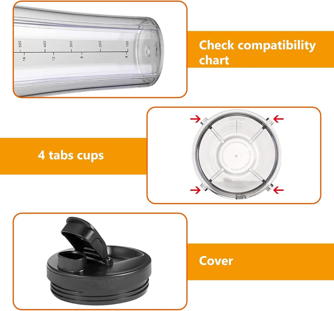 Mixer Ersatzteile Für Ninja,2 Stück 710 Ml Becher Ersatzteile Kompatibel Mit Nutri,Upgrade Blender B