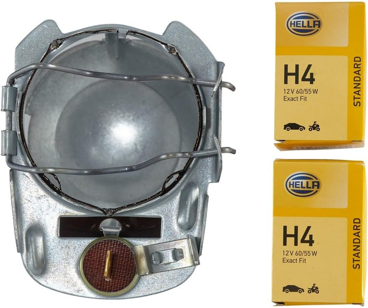 HELLA - Halogen-Hauptscheinwerfersatz - 12V - rund - Referenzzahl: 20 - Einbau - links/rechts - Set