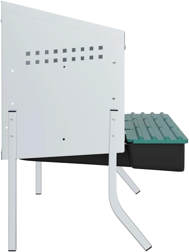 Hühner-Nistkasten mit 3 Fächern, verzinkter Stahl, höhenverstellbare Beine, für Innen- und Aussenber