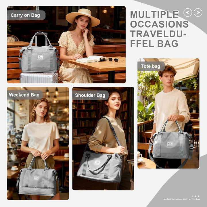SEAFEW Reisetasche Klein, 40x20x25 Ryanair Handgepäck Tasche für Flugzeug Weekender Sporttasche Dame