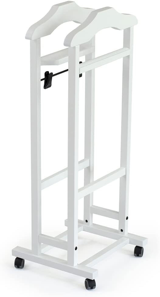 Arredamenti Italia 2003 MIXER Diener/Kleiderständer, massives Buchenholz, 46 x 105 x 37 cm, Weiss, W