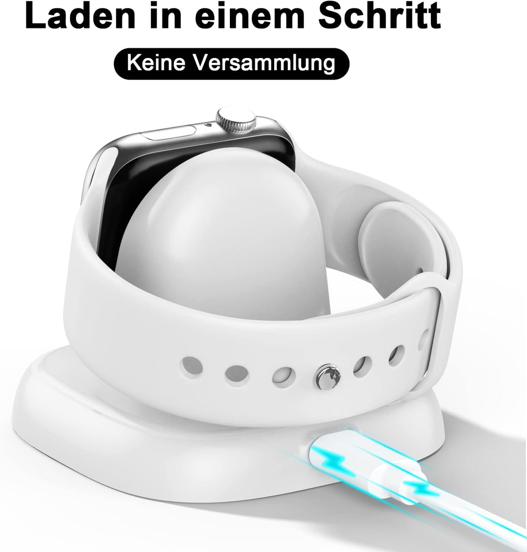 LVFAN Ladegerät für Apple Watch, iWatch Ladestation mit USB-C Ladekabel, kabelloser Reiseladegeräteh