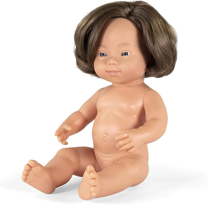 Miniland europäisches Mädchen 38cm mit Downsyndrom, 31088