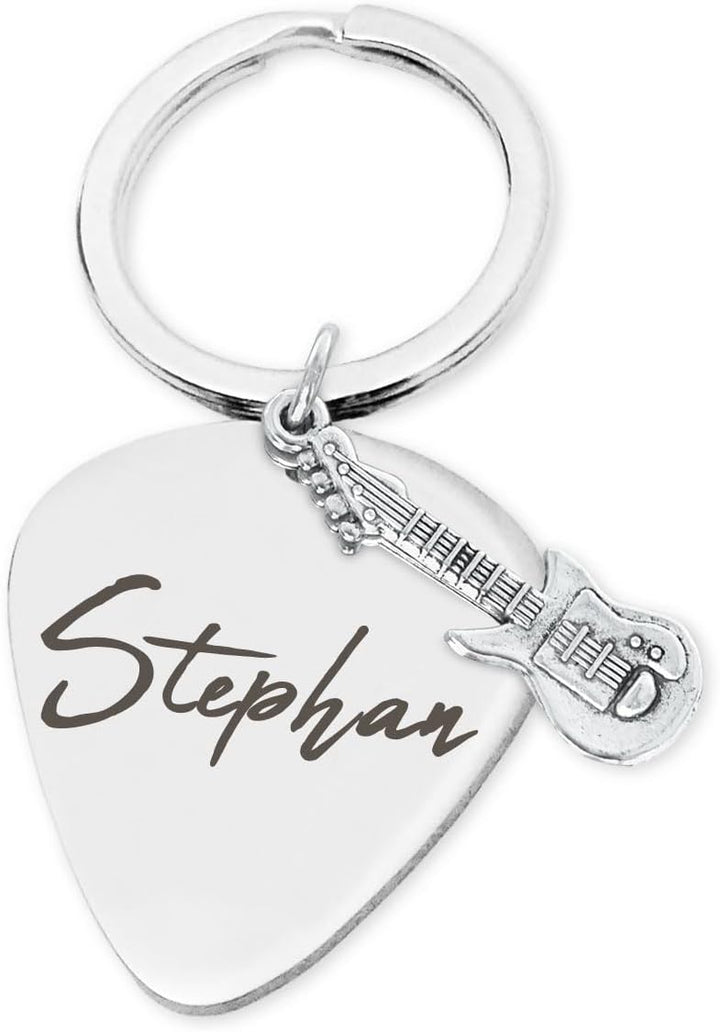 keepdrum Personalisierter Schlüsselanhänger Plektrum "I Pick You" mit Wunsch-Gravur Pick You mit Wun