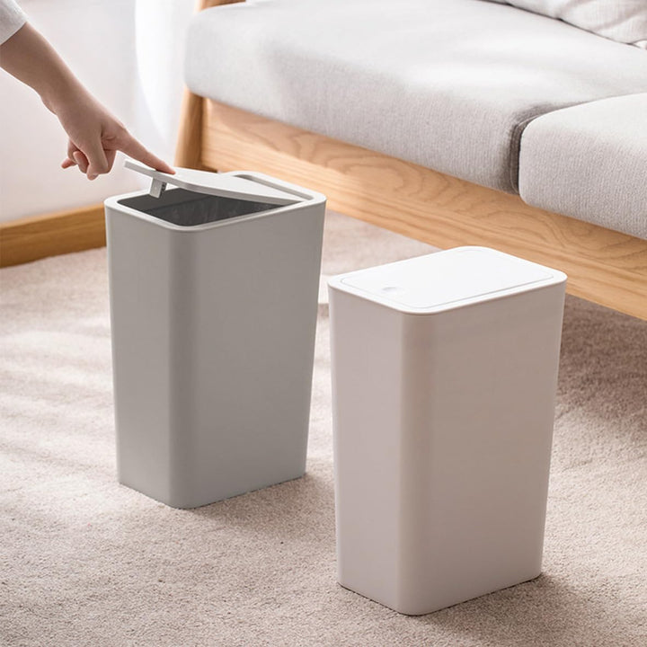 3 Stück 10 l Mülleimer mit Pop-Up-Deckel. Kleiner Mülleimer mit Deckel, Abfallkorb für Küche, Schlaf
