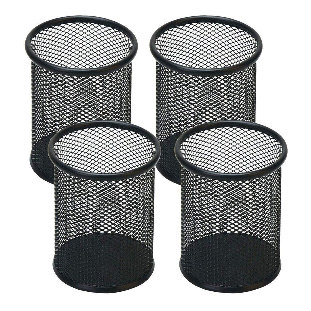 Snow Cooler Stifthalter aus Netzstoff für Schreibtisch, Büro, Stifteorganizer, Schwarz, 4 Stück 4er-