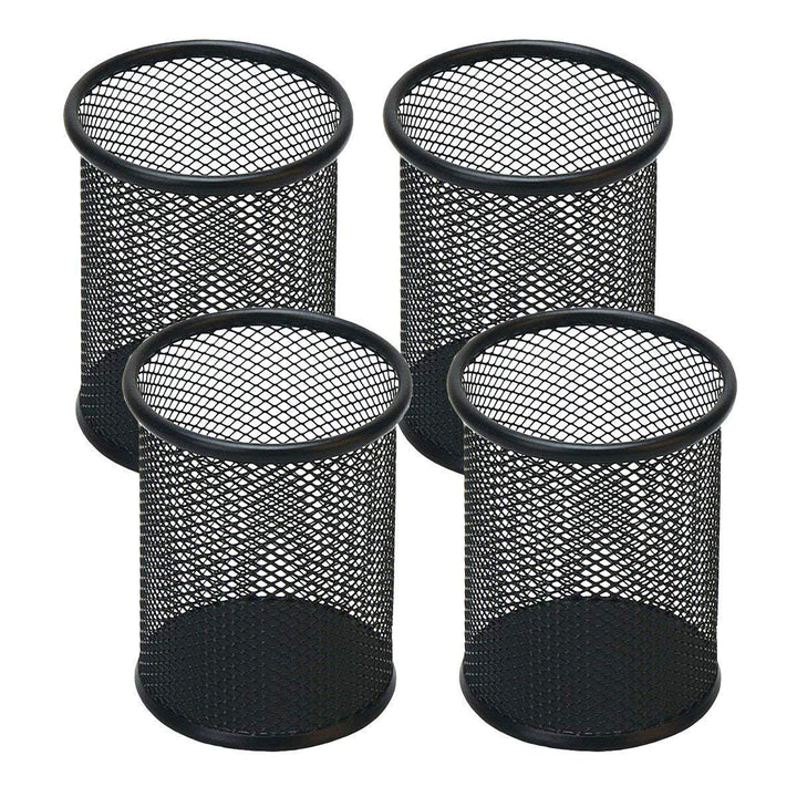 Snow Cooler Stifthalter aus Netzstoff für Schreibtisch, Büro, Stifteorganizer, Schwarz, 4 Stück 4er-